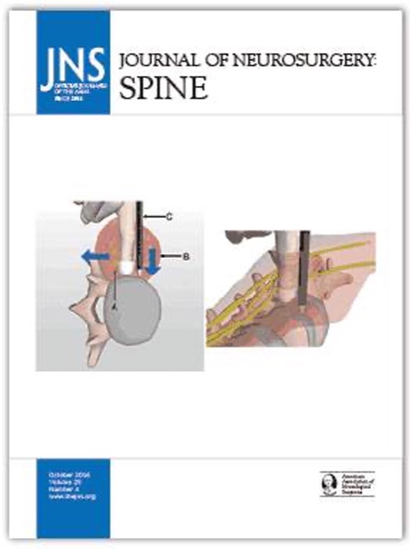 Journal of Neurosurgery: Spine 表紙